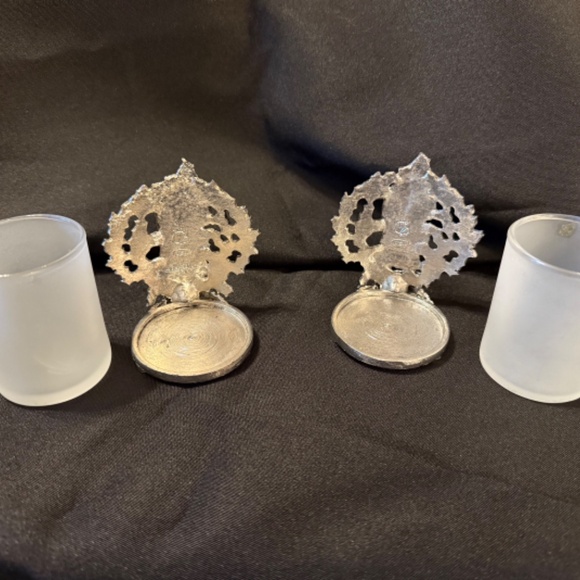 Set of 2 Pewter Votive Holders - Picture 3 of 5